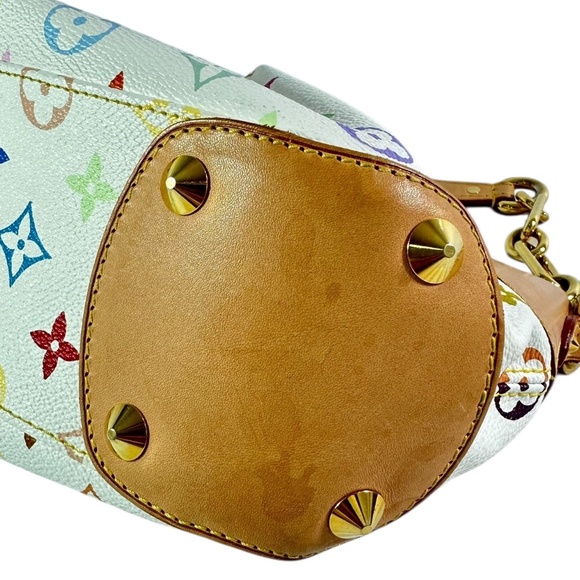 Genuine LOUIS VUITTON Judy PM Monogram White Multicolore Chain Shoulder Bag - Picture 9 of 16